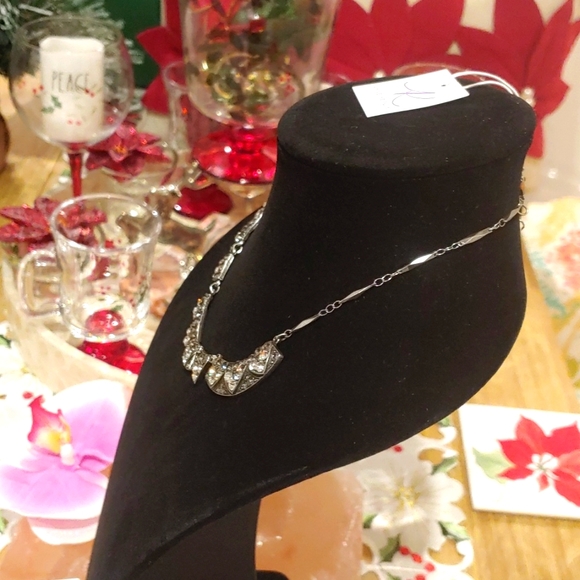 Anne Koplik Pella Art Deco Greige Collar Necklace - Picture 11 of 16